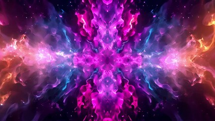 Wall Mural - a kaleidoscope of colors and sounds as the bline frequencies and plasma merge creating a symphony of