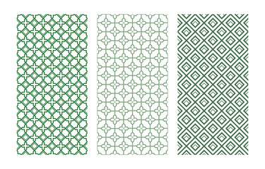 Wall Mural - seamless geometric pattern set , abstract pattern vector decorative graphic design wallpaper backgro