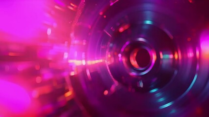 Wall Mural - a mix of vibrant hues and distorted shapes come to life as a vinyl record spins forming an abstract 