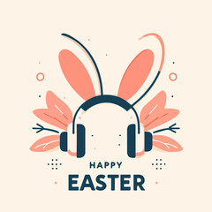 Wall Mural - Happy Easter background, card, poster. Vector