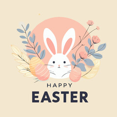 Poster - Happy Easter background, card, poster. Vector