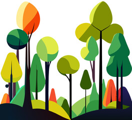 Wall Mural - trees in the forest
