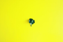 St. Patrick's Day Background. Religious Christian Irish Celebration. Four-leaf Clover Symbol Of Good Luck.