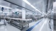 Modern meat processing interior with stainless steel and hygiene focus