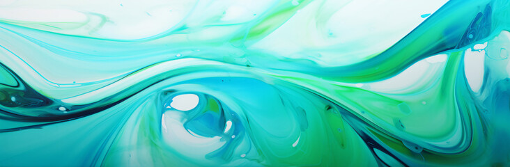 Wall Mural - green and blue swirls in a liquid, in the style of textured paint layers, lush landscape backgrounds