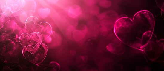 Sticker - Abstract Valentine's Day background featuring a dim pink glow.