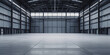 © Keitma - Background banner of an empty industrial warehouse