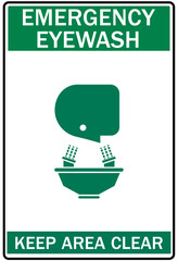 Wall Mural - Eye wash station sign