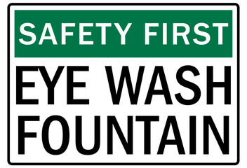 Wall Mural - Eye wash station sign