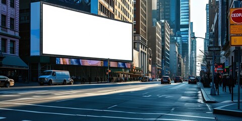 Blank billboard template for custom marketing and advertising concept