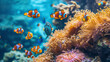 Coral reef with fishes