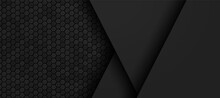Black Hexagon Material Modern Background