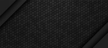 Black Hexagon Material Modern Background