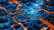 © MdIqbal - Digital and futuristic computing concept with a circuit pattern, symbolizing advanced technology and networking in a cybernetic design
