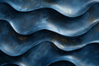 Elegant blue leather fabric with golden flecks, suitable for a luxurious background or abstract concept
