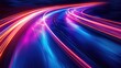 © buraratn - Abstract motion curvy urban road with neon light motion effect applied . Automobile background use concept .
