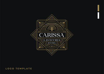 Vector frame art deco luxury antique retro vector illustration