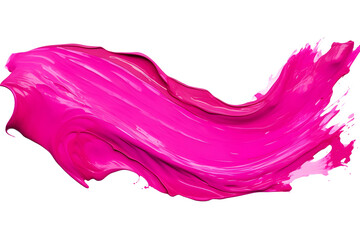 Wall Mural - pink painted color paint stroke isolated on transparent background