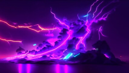 Wall Mural - Abstract motion background, shining lights, energy waves, and sparkling fireworks-style particles.
