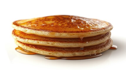 Canvas Print - stack of pancakes on a white background