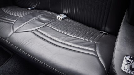 Canvas Print - Back seat inside a car