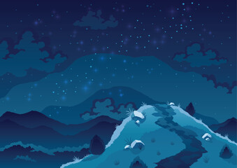 Wall Mural - space exploration, science discovery and astronomy studying. against background of dark sky with sta