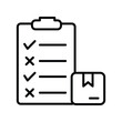© pixel Btyess - inventory list icon with white background vector stock illustration