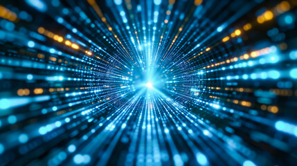 Abstract technology background with glowing lines and futuristic elements, representing digital communication and advanced scientific concepts