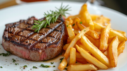 Wall Mural - Steak with fries