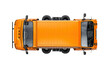 Orange Truck Top View on a White or Clear Surface PNG Transparent Background
