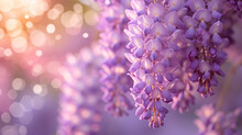 Lilac Flowers On A Blurred Background