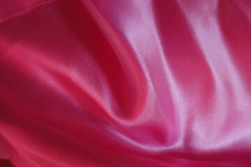 Wall Mural - Rippled smooth cold pink satin polyester fabric