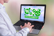 © thodonal - Environment concept on a laptop