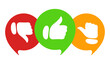Feedback line icon. Like, dislike, express feelings, intuitive, engage, effortless feedback, content appreciation. Vector linear icon for business and advertising