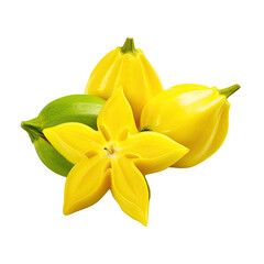 Poster - Carambola fruit on transparent background