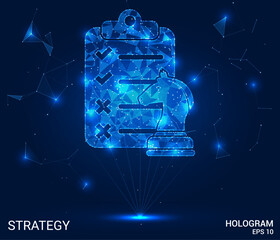 Wall Mural - holographic strategy unveiled: explore visionary tactics with this vector, showcasing holographic st
