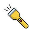 torch icon with white background vector stock illustration