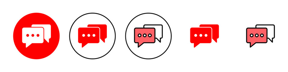 Chat icon set illustration. speech bubble sign and symbol. comment icon. message