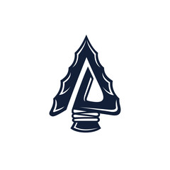 Sticker - arrowhead logo with letter AD concept