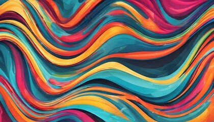 Wall Mural - Colorful abstract wave background. Can be used as texture, background or wallpaper