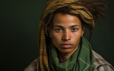 Wall Mural - Multiracial Man With Dreadlocks and Scarf