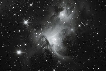 Wall Mural - a captivating black and white photo of a star filled sky. perfect for various creative projects