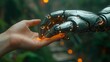 © Alghas - The delicate touch of a human finger meets the metallic finger of a robot: Concept of harmonious coexistence between humans and AI technology