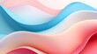 © AngrySun - Abstract 3d wavy smooth background. Multicolor pastel colour palette. Aesthetic concept. Generative AI