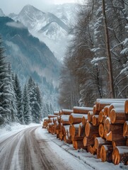 Wall Mural - Logging industry photo