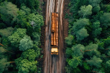 Wall Mural - Logging industry photo