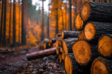 Wall Mural - Logging industry photo