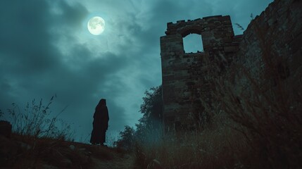 Wall Mural - castle in the moonlight