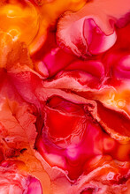 Vivid Abstract Of Swirling Red And Orange Hues