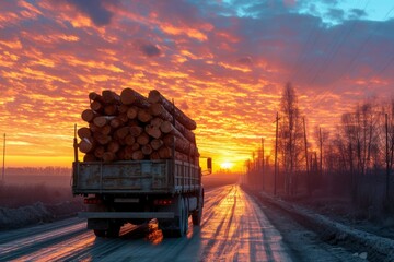 Wall Mural - Logging industry photo